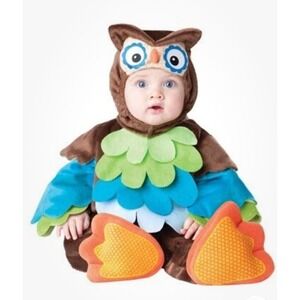 InCharacter Owl Infant Costume Jumpsuit with Hood & Feet One Size Halloween 6-12